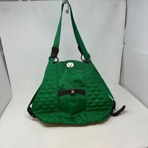 Mosey Life by Baggallini Backpack Bag/Purse Green Quilted Zip Pockets Lightweigh